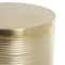 Gold Metal Metallic Ribbed Drum Accent Table Set